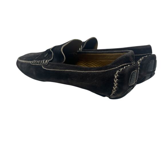 Billy Reid Suede Driver Loafers Navy Moc Toe Casual Mens US 11‎ Italy main image 4